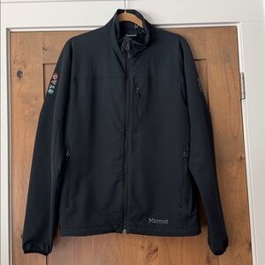 Marmot M3 Mens M Windbreaker Jacket Black Polyester Full‎ Zip Softshell Work